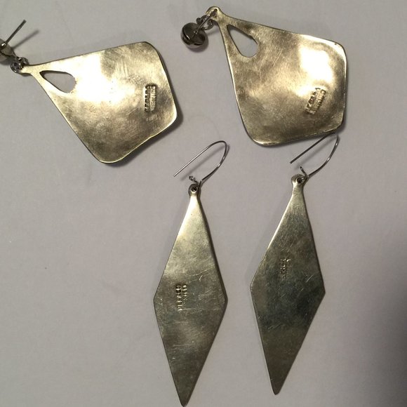 ALPACA MEXICAN SILVER EARRINGS - Picture 4 of 5